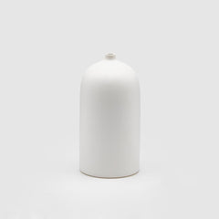 Vaso monofiore in ceramica bianca H24 Ø12 Design Enzo De Gasperi - 017941