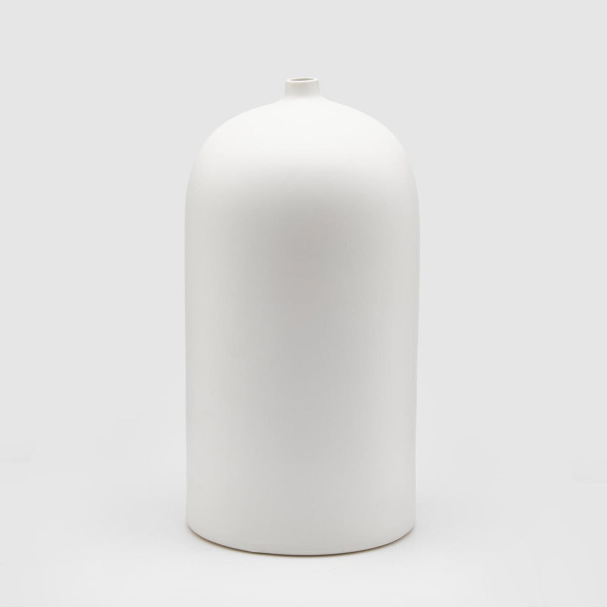 Vaso monofiore in ceramica bianca H40 Ø20 Design Enzo De Gasperi - 017943