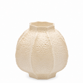 Vaso Primordial Avorio in vetro EDG Enzo De Gasperi H 18 × Ø 18 cm con finitura satinata e texture materica