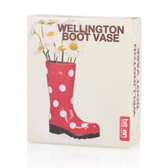 Vaso Stivale Wellington Rosso a Pois - Bitten Design