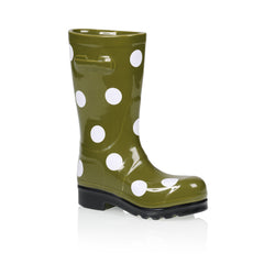 Vaso Stivale Wellington Verde a Pois - Bitten Design
