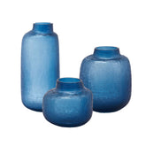 Vaso Trame Blu con Collo | Vasi in vetro design EDG - CONFIG0415