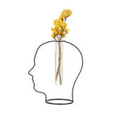 Vaso Man Silhouette nero in metallo e vetro H20 - 27601