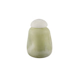 Vaso Karlie Verde con Tappo Bianco in Vetro Opaco | Vasi di Design in Vetro Colorato - 721823