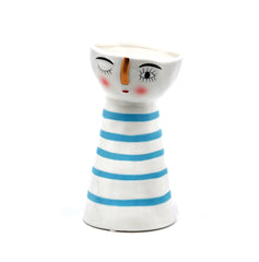 Vaso Doll righe orizzontali azzurre - 013712