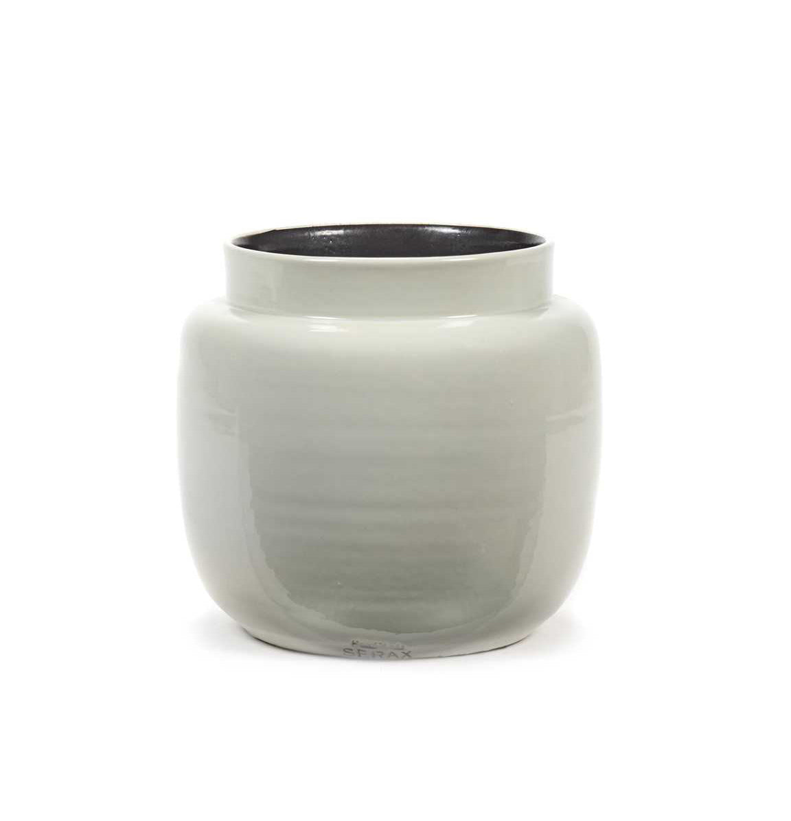 Vaso pentola in ceramica bianca : Vasi design Serax - B7620100