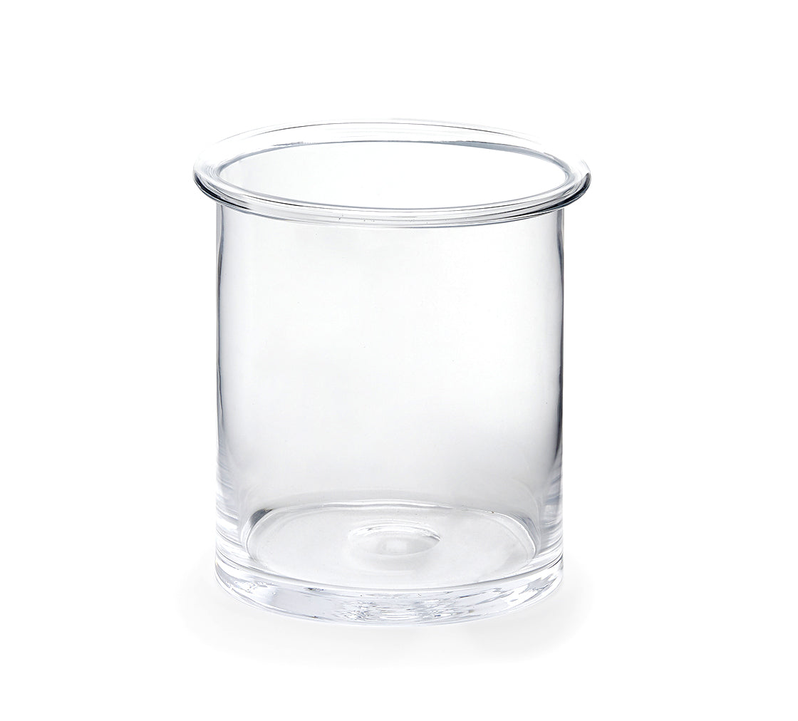 Vaso Cilindro vetro trasparente con bordo H25 - 102818