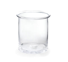 Vaso Cilindro vetro trasparente con bordo H25 - 102818