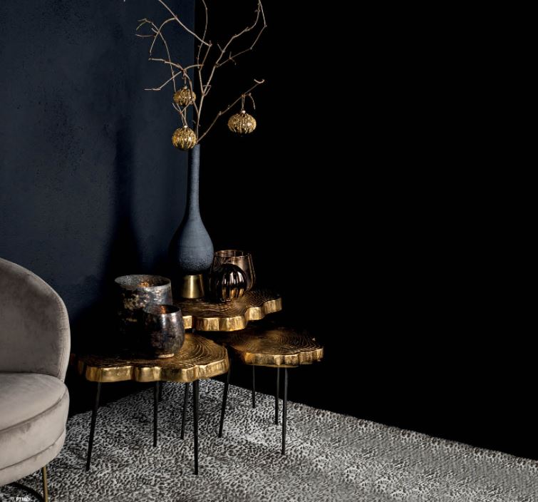 Vaso Diani Grey | Vaso in ceramica con base oro - CONFIG0307