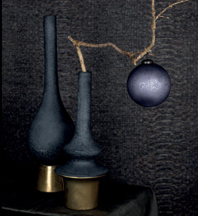 Vaso Diani Grey | Vaso in ceramica con base oro - CONFIG0307