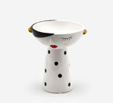 Vaso Faccia con pois neri H17 Ø14 - 015494