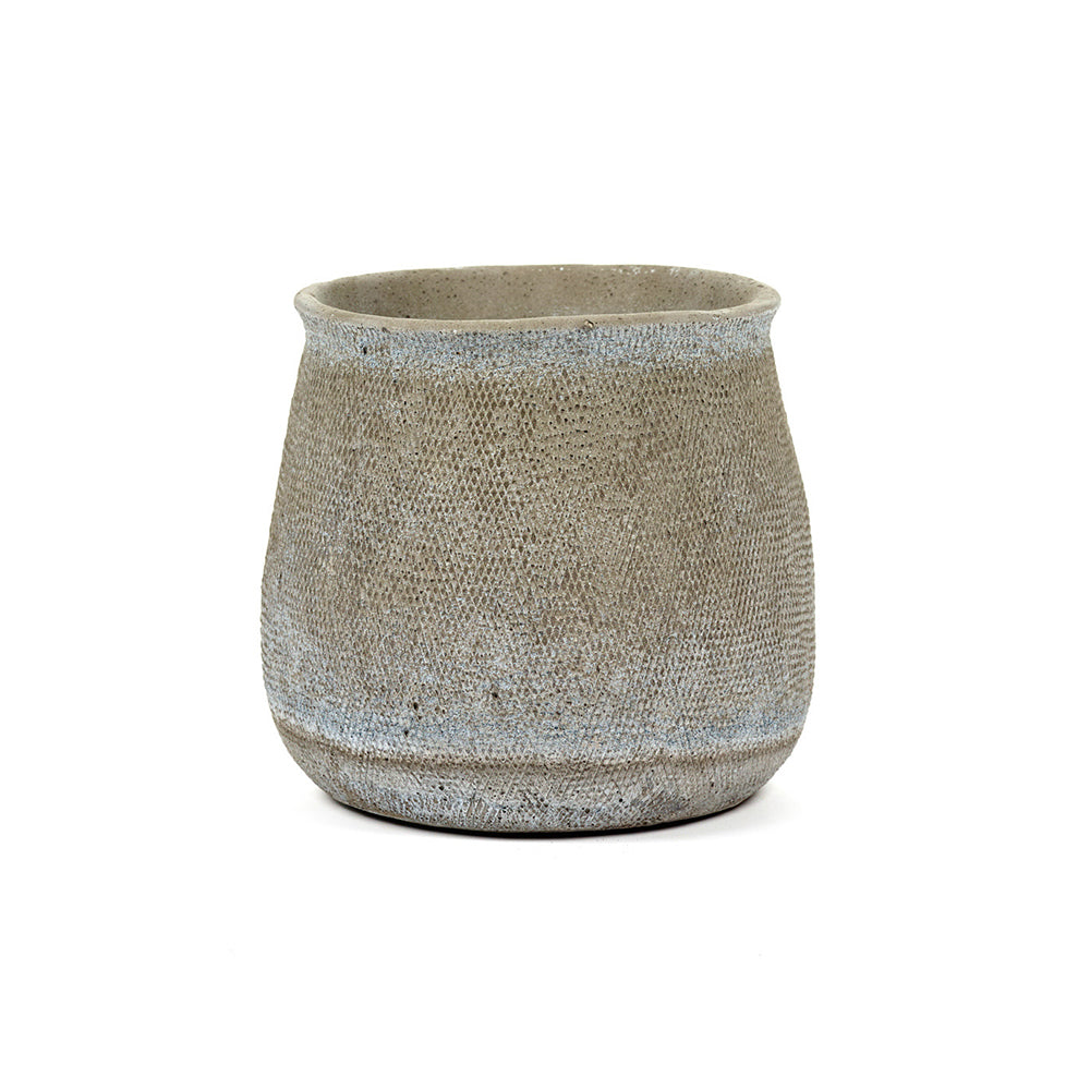 Vaso Jar S : Vaso in cemento effetto sacco - B8120014