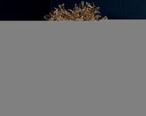 Aimy - portavaso in cemento grigio e oro su piedistallo in ferro nero - CONFIG0310