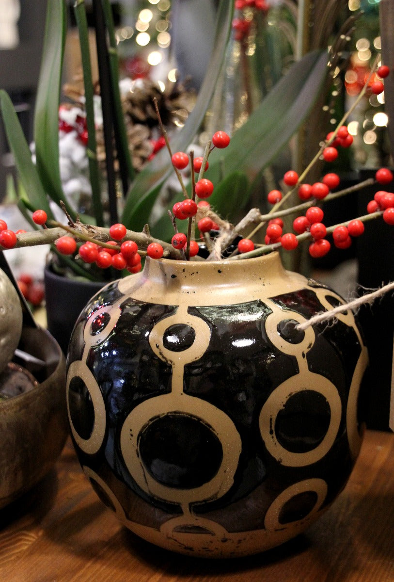 Vaso Cerchi Black H18 - 014850