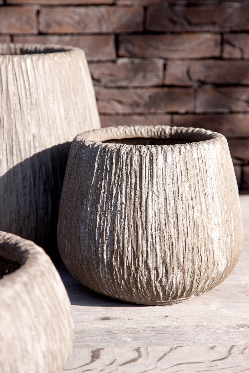 Set Carve: 2 vasi in cemento da esterno D&M - B187DGI