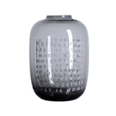 Vaso in vetro "Wherever we are" | Vaso in vetro colorato con scritte bianche - 4915784