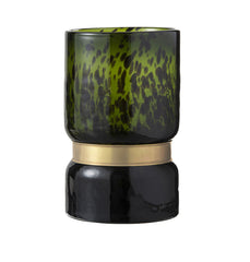 Vaso Macchia Verde con Fascia Oro H31 : Vasi di design in vetro - 96634