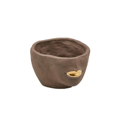Vaso mezzo viso donna con labbra in oro alt.10,5 x largh.17 - 015652