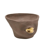 Vaso mezzo viso donna con labbra in oro alt.13,5 x largh.24,5 - 015654