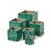 Vaso Marie Mosaico Green : Vasi in cemento design Marie Michielssen - CONFIG0263