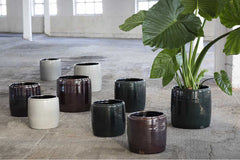 Vaso in ceramica smaltata grigio - CONFIG0297