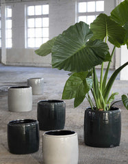 Vaso in ceramica smaltata grigio - CONFIG0297