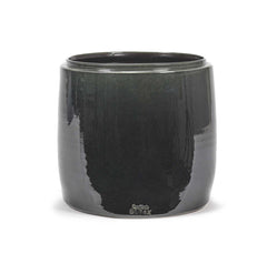 Vaso in ceramica smaltata grigio H30 - B7620135