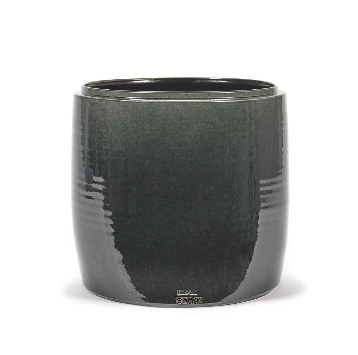 Vaso in ceramica smaltata grigio H34 - B7620136