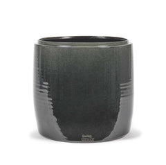 Vaso in ceramica smaltata grigio H34 - B7620136