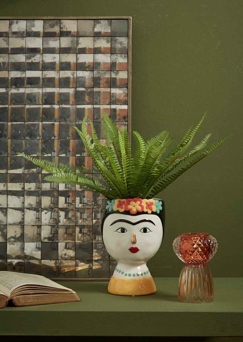 Vaso porta piante Frida Kahlo H20 Ø14 - 015377