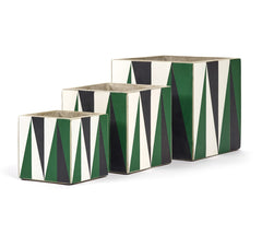 Vaso Marie Black-Green-White : Vasi di design in cemento - CONFIG0251