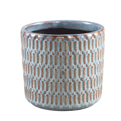 Vaso Tenzin Blue H13 | Vaso in ceramica smaltata blu - 700448