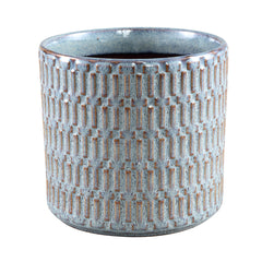 Vaso Tenzin Blue H16 | Vaso in ceramica smaltata blu - 700449