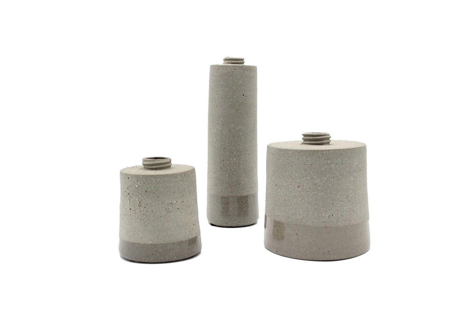Vaso grigio monofiore Tiny: vasi in ceramica D&M - CONFIG0116