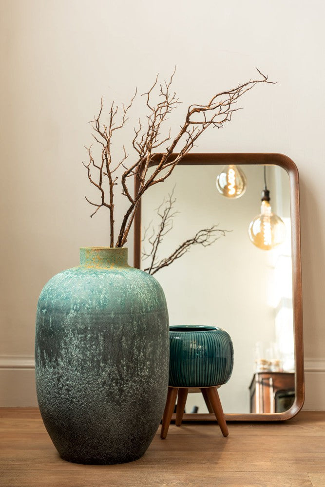 Vaso vintage in ceramica azzurro - CONFIG0136