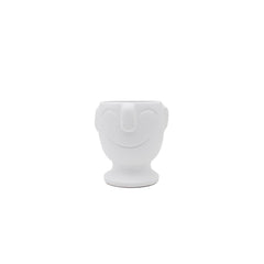 Vaso Viso Sorriso in ceramica bianca - MN20-40B-Sorriso