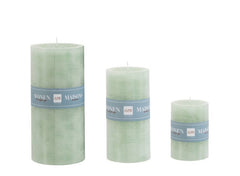 Candele verdi (verde menta) cilindriche: candele di cera colorate J Line - CONFIG0026