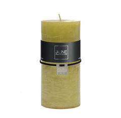 Candela verde mela cilindrica H15: candele di cera colorate J Line - 93406
