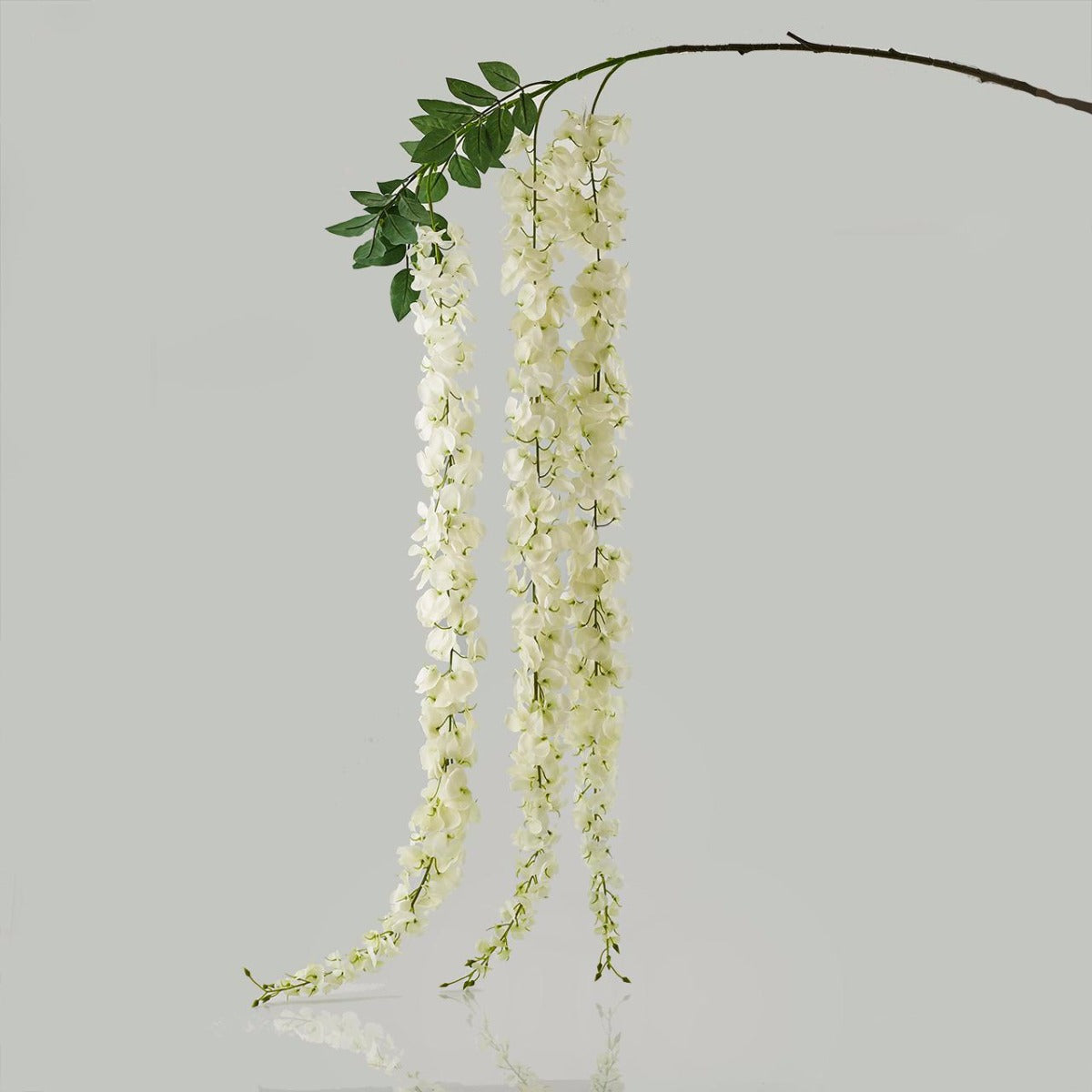 Ramo di Glicine bianco cadente XL : fiori artificiali di alta qualit&agrave; - 215035,10