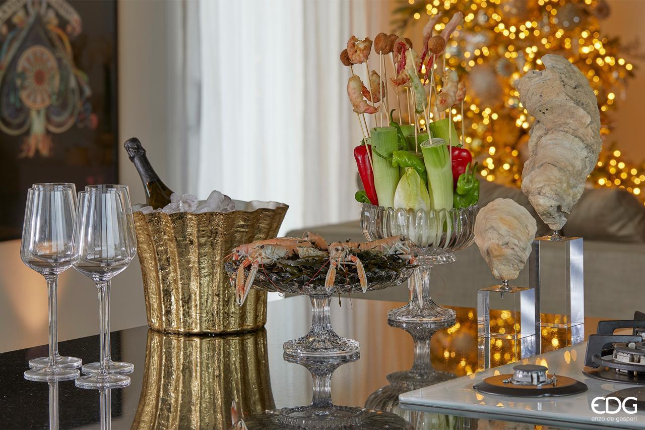 Vaso Brass Oro con Righe | Vasi design EDG - CONFIG0363