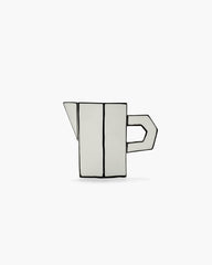 Bricco in Porcellana Biano/Nero - Collezione Carte Blanche - Annebet Philips Per Serax