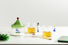Set 2 Cucchiaini Giallo e Verde - Collezione Schiaccianoci Ichendorf Milano