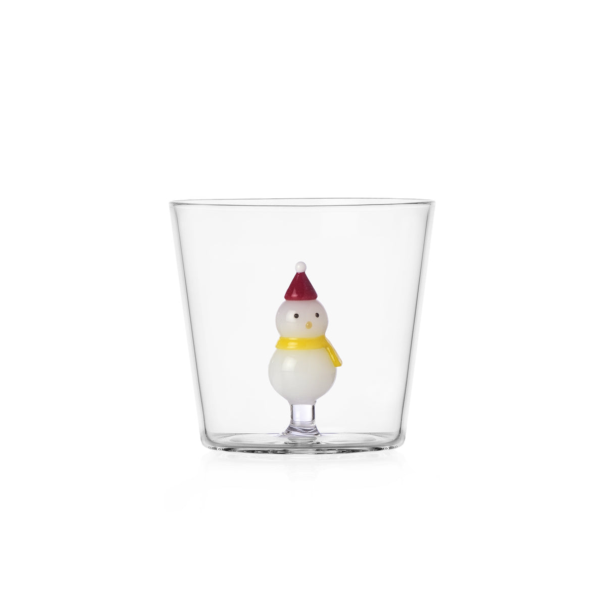 Crhistmas Tales Bicchiere Tumbler Pupazzo di Neve con Cappello Ichendorf Milano