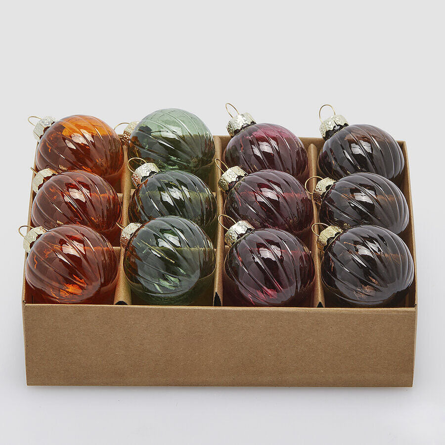 EDG - Enzo De Gasperi Addobbo Palla Decomix – Set 12 Pezzi Ø4 cm in Vetro