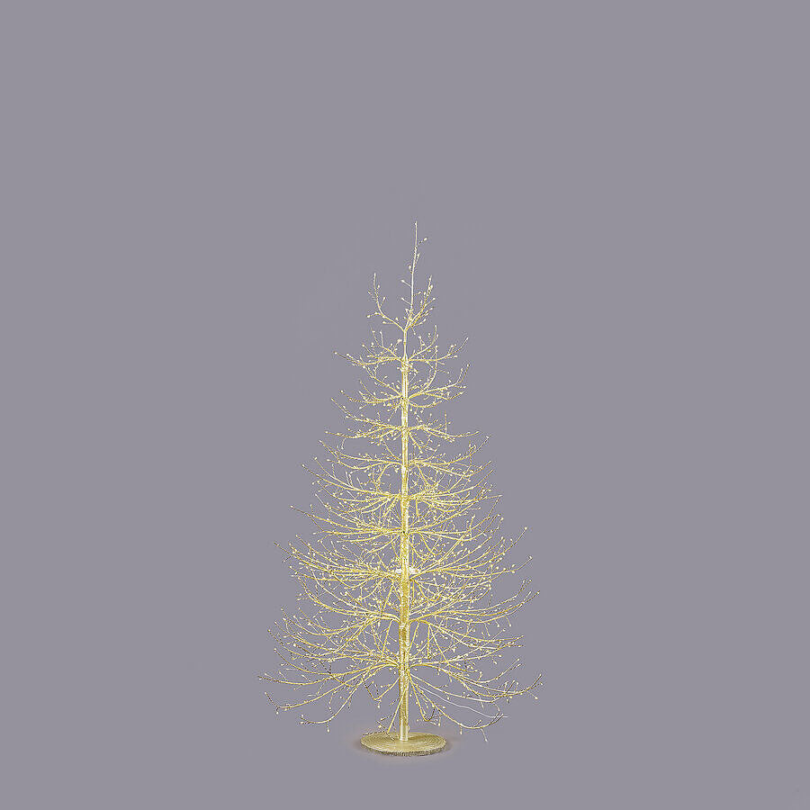 EDG - Enzo De Gasperi Albero LED Faggio Luminoso H150 Oro – 1440 Microled Luce Calda