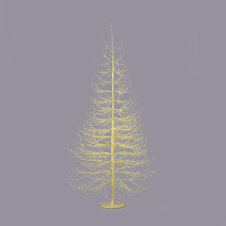 EDG - Enzo De Gasperi Albero LED Faggio Luminoso H210 Oro – 2690 Microled Luce Calda