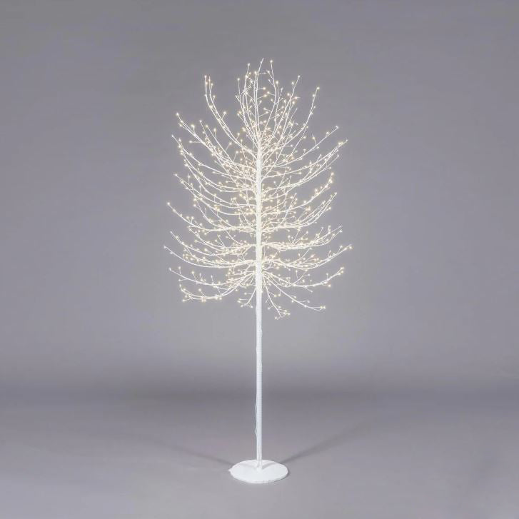 Albero di Faggio Luminoso Bianco H180 cm con 900 LED – Elegante Decorazione Luminosa