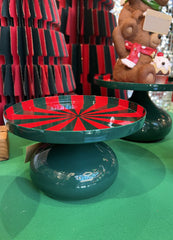 EDG - Enzo De Gasperi Alzata in Metallo Rotondo Bicolore Rosso/Verde H13 D21 Cm