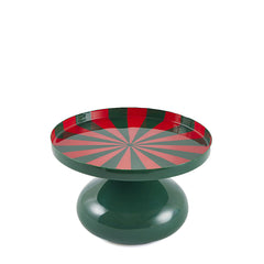 EDG - Enzo De Gasperi Alzata in Metallo Rotondo Bicolore Rosso/Verde H13 D21 Cm