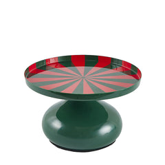 EDG - Enzo De Gasperi Alzata in Metallo Rotondo Bicolore Rosso/Verde H15 D26 Cm